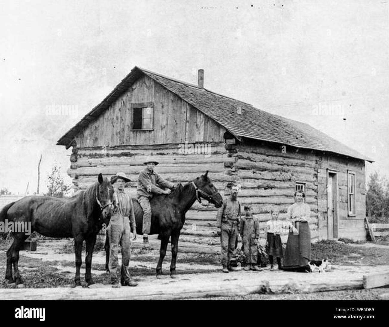 Niederländische homestead Wenig Rutsche Wisconsin (19. Jahrhundert). Stockfoto