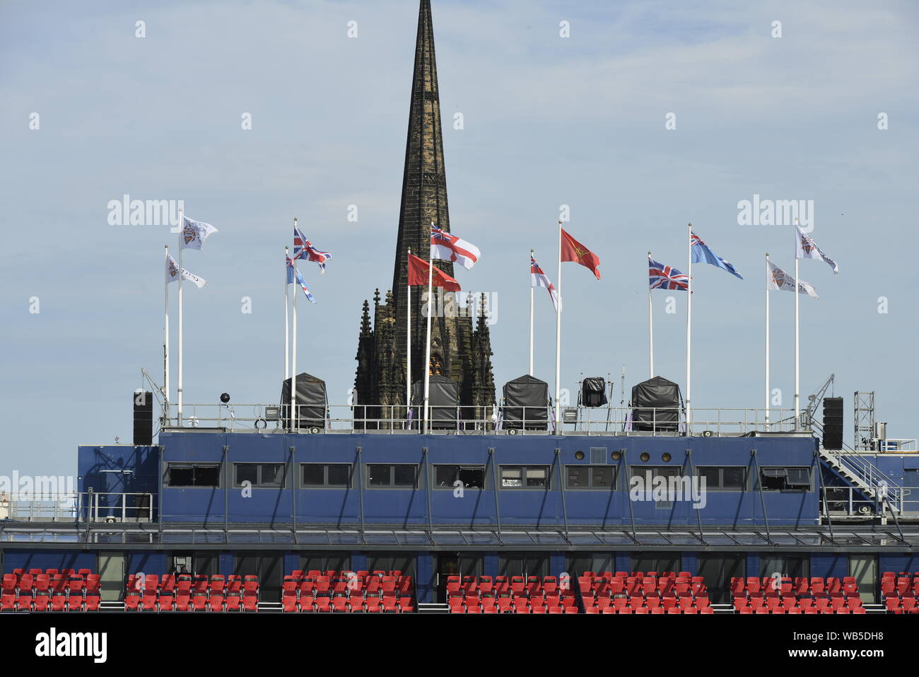 Von Edinburgh Schottland Hauptstadt eine beliebte Stadt im Sommer zu besuchen Stockfoto