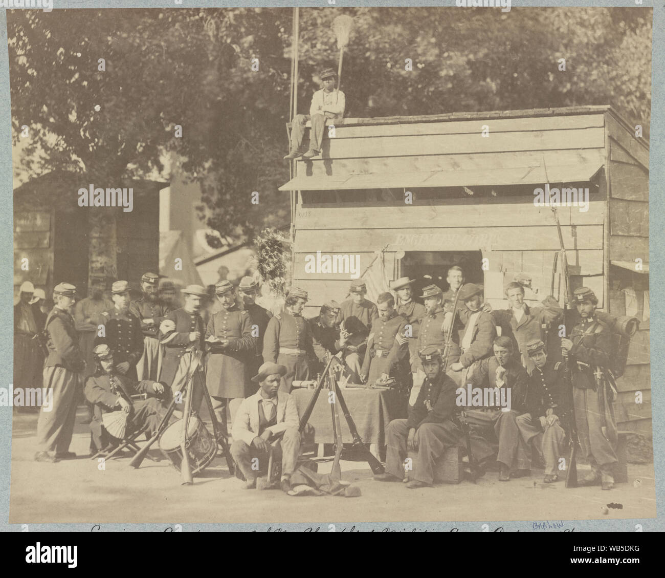 Ingenieur Unternehmen, 12 New York State Miliz, Camp Anderson, 1861 Stockfoto