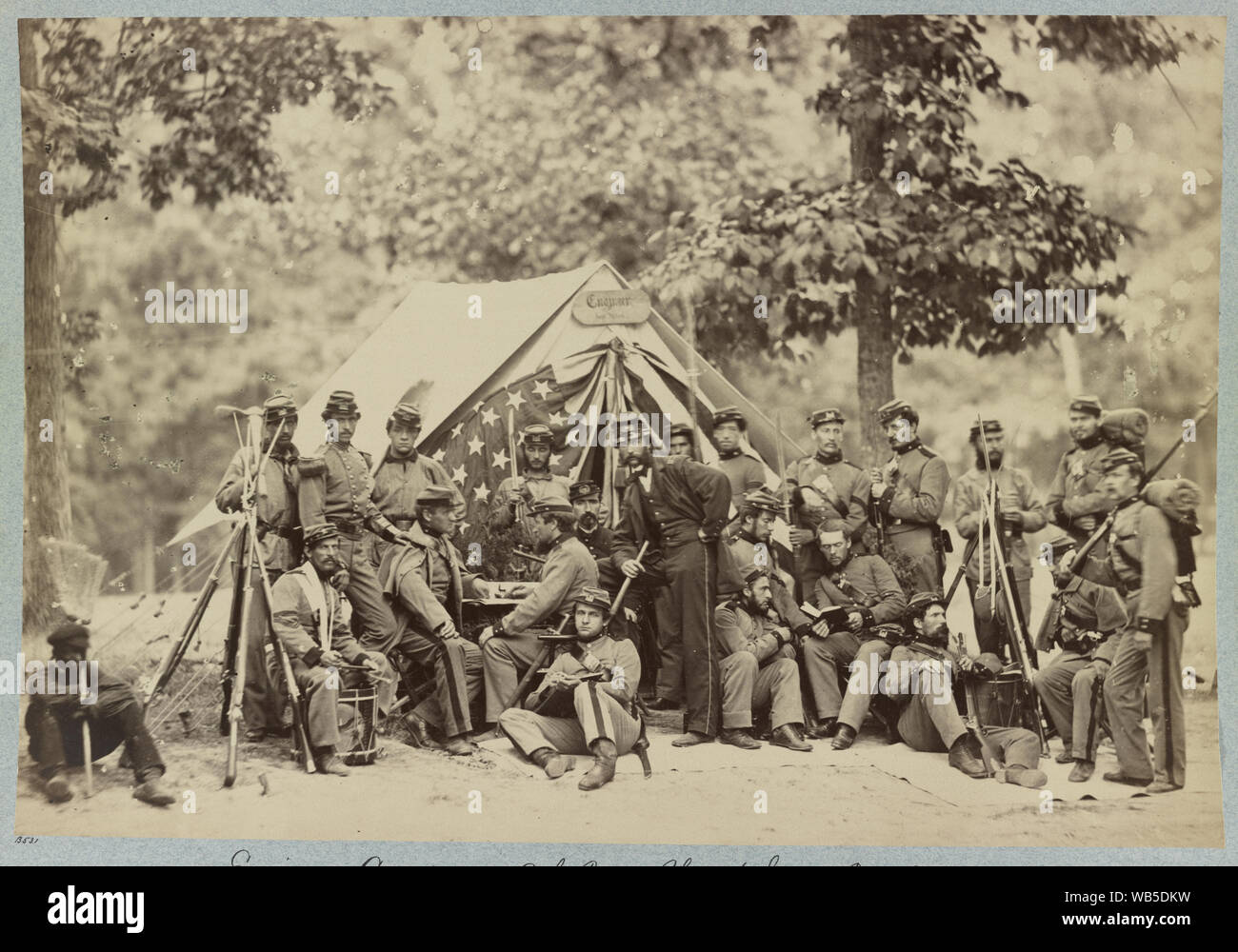 Ingenieur Unternehmen, 8 New York State Militia, Arlington, Va., Juni, 1861 Stockfoto