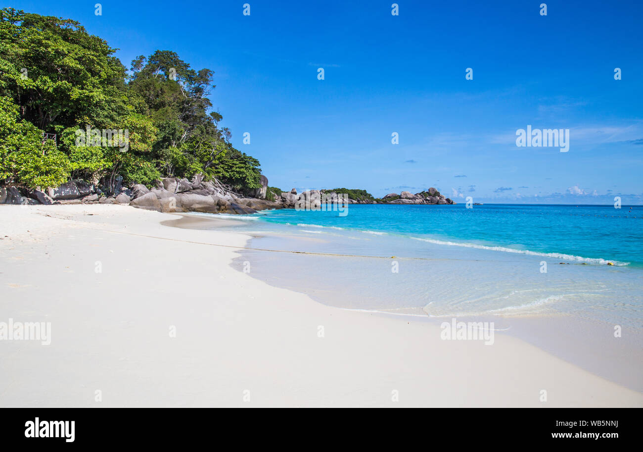 Similan Insel Blick vom Strand und oben, in Thailand Stockfoto