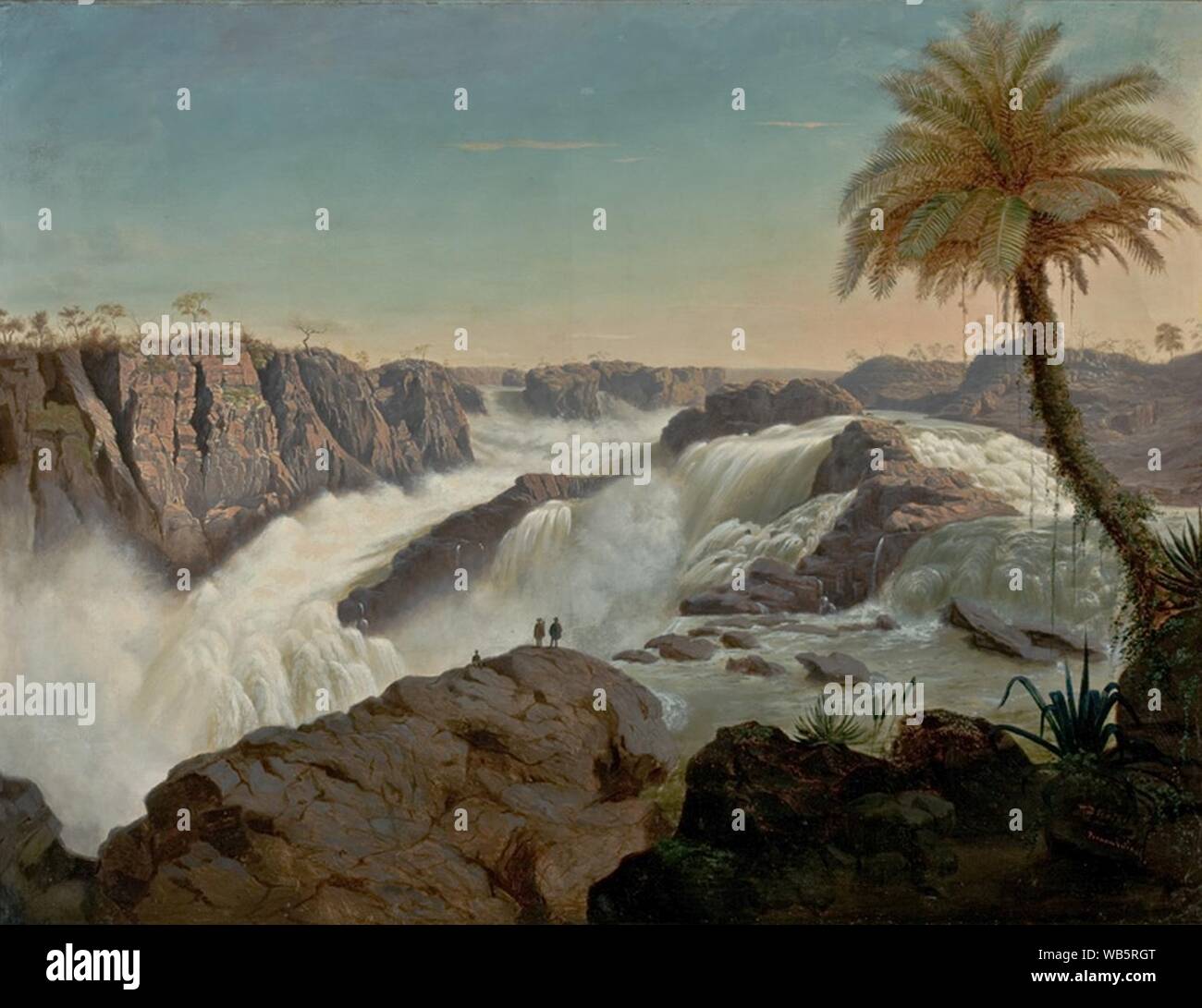 E. F. Schute - Cachoeira de Paulo Afonso 1850. Stockfoto
