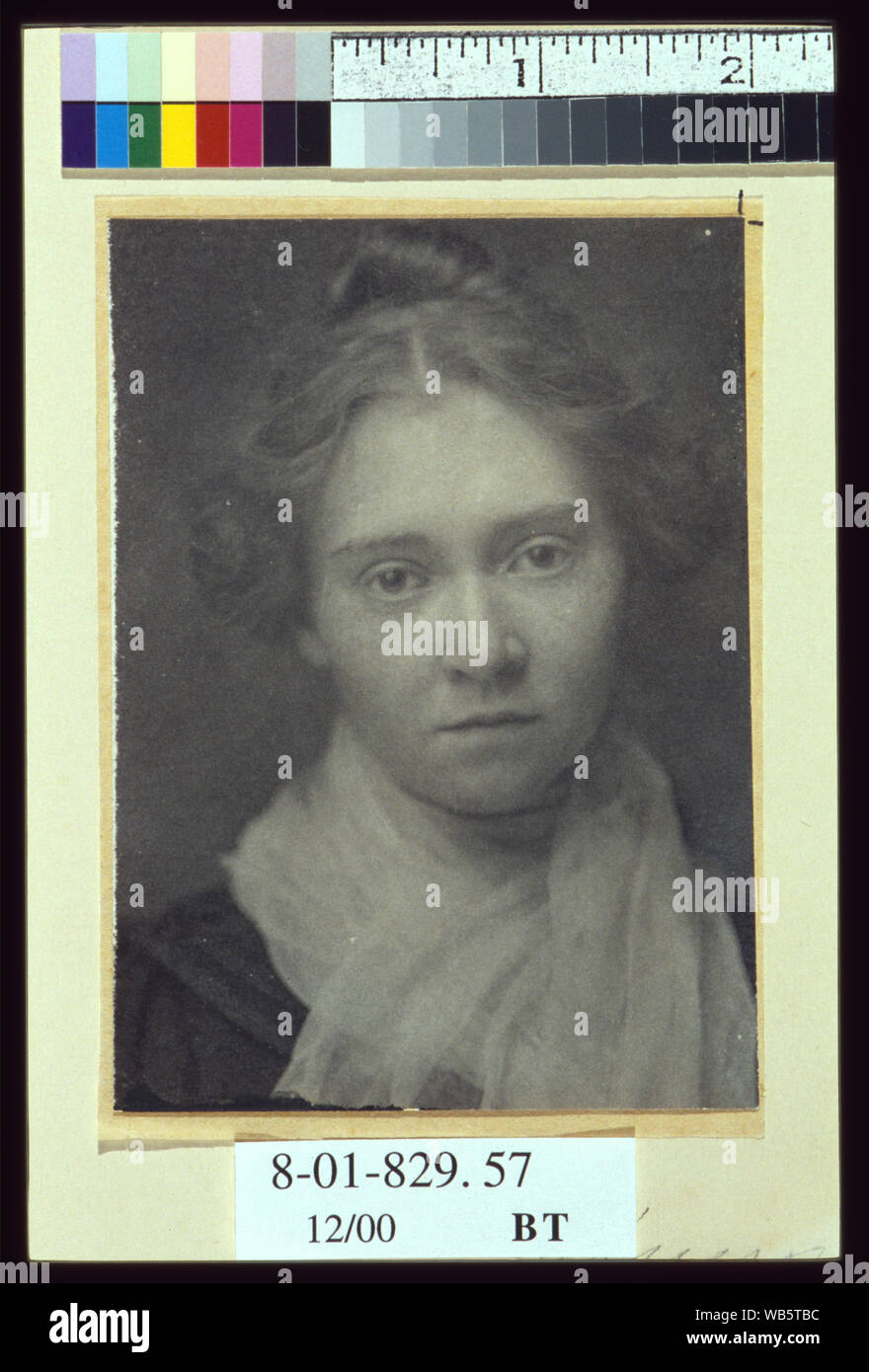 Eva Gamble Walborn/Minns. Abstract / Medium: 1 Foto: Platin; 11 x 8 cm. auf Creme auf der Platine montiert, 23 x 17 cm., mit Zwischenwelle montieren. Stockfoto