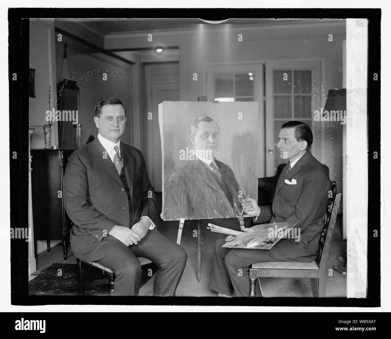 Everett Sanders stellt für Sie. Warner, 3/9/27 Abstract / Medium: 1 Negativ: Glas; 4 x 5 in. oder kleiner Stockfoto