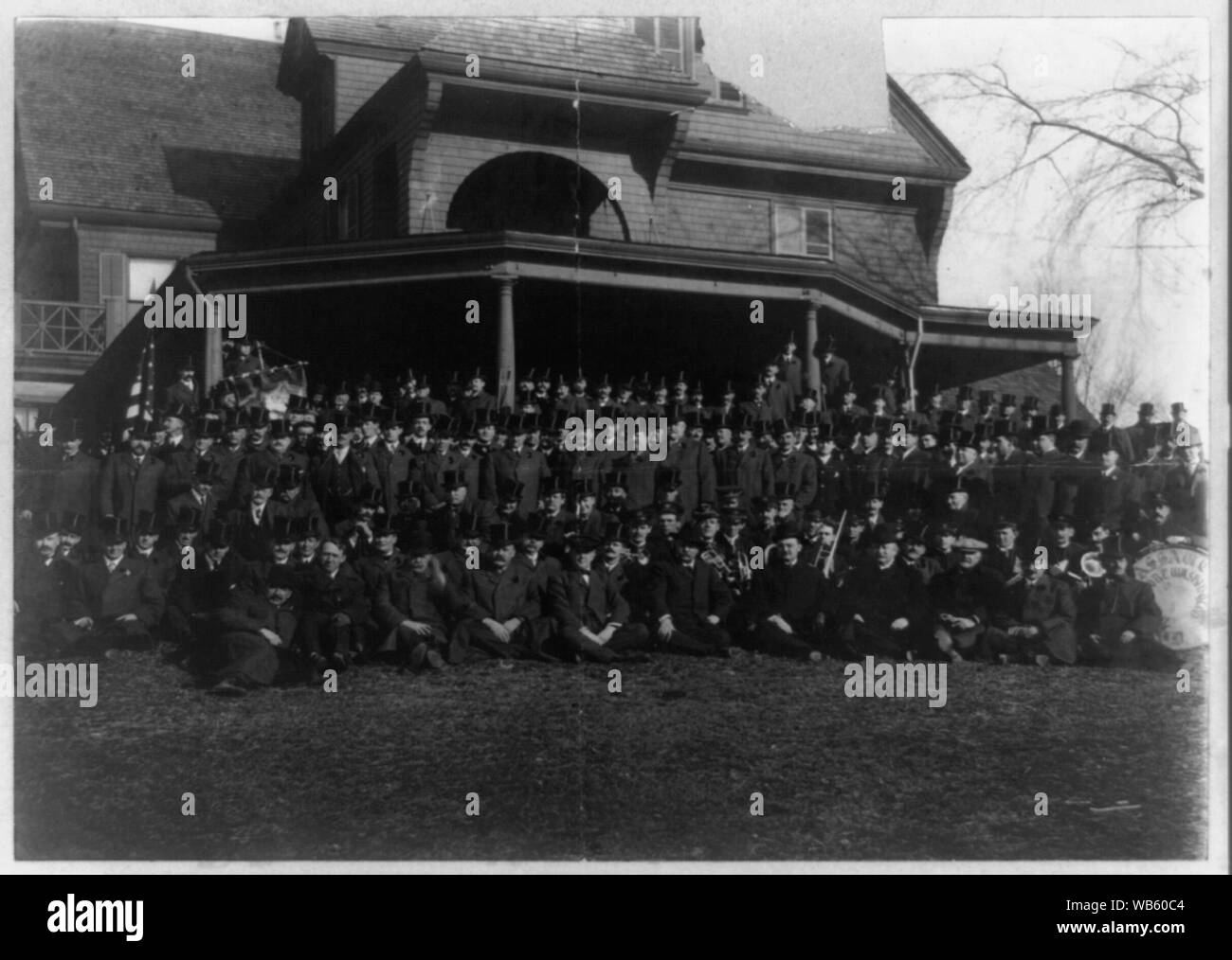 Ex-Präsident Roosevelt und Nachbarn, aufgenommen in Oyster Bay, Sagamore Hill, L.I. Abstract / Medium: 1 Fotoabzug. Stockfoto