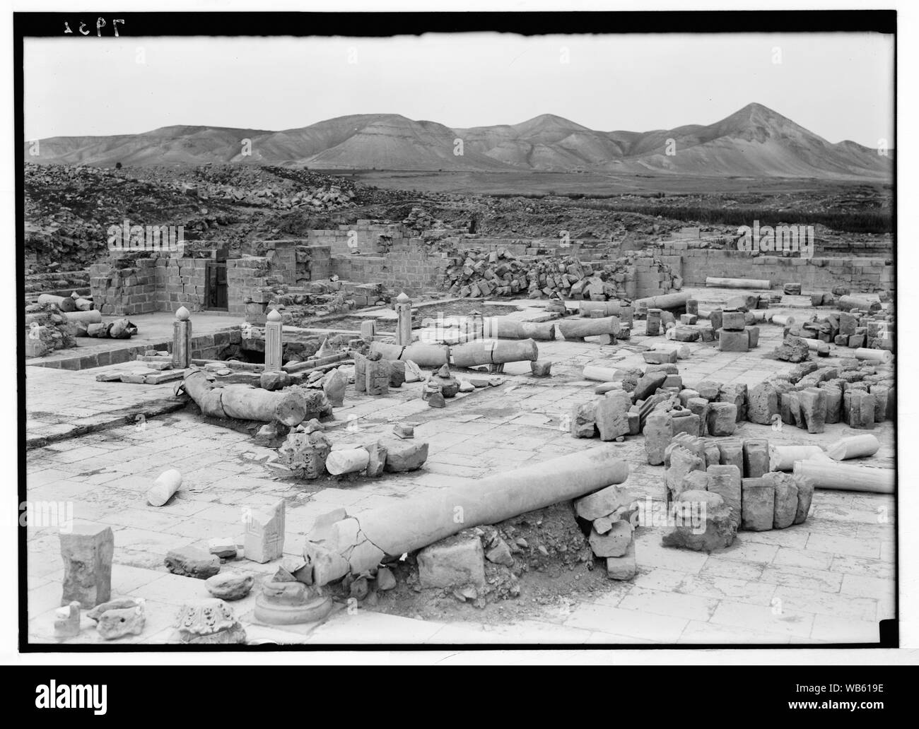 Ausgrabungen in Khirbet Mefjer in der Nähe von Ain el-Sultan, Jericho, N.W. übersicht Bäder Abstract / Medium: G. Eric und Edith Matson Fotosammlung Stockfoto