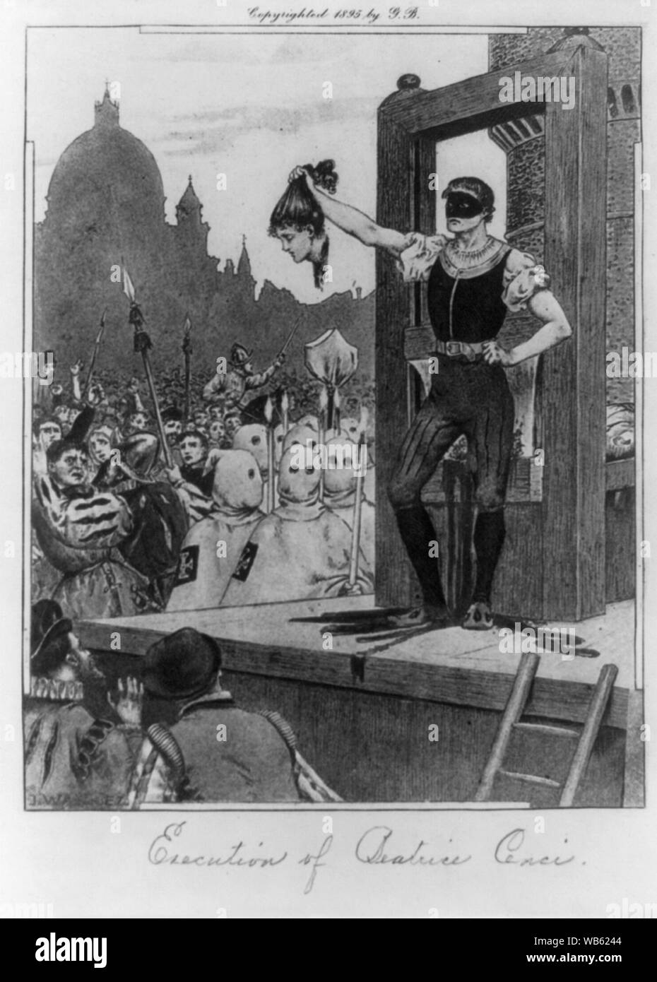 Ausführung der Beatrice Cenci Abstract / Medium: 1 Print: Gravur? Stockfoto