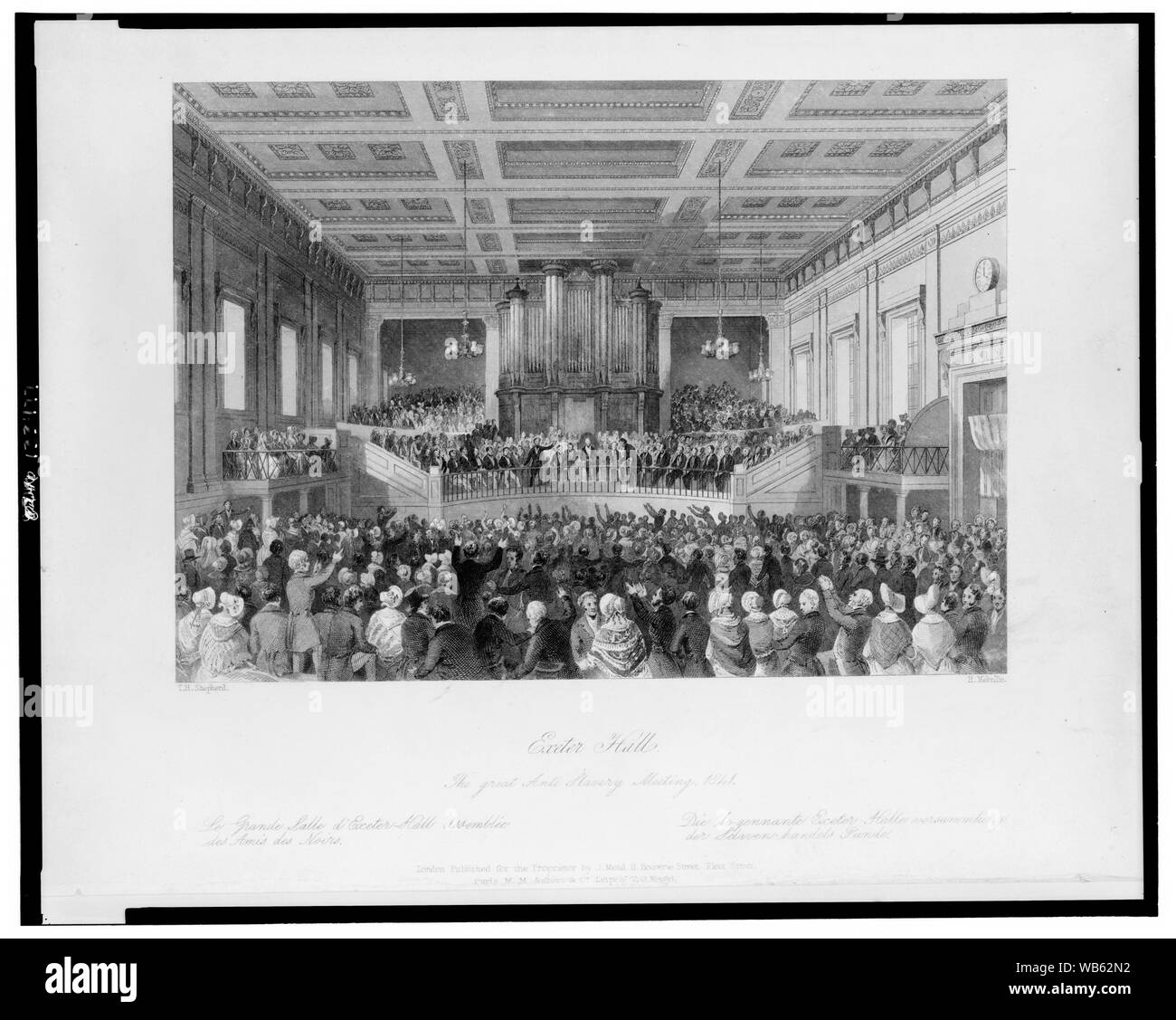 Exeter Hall, der große Anti-sklaverei-Konferenz, 1841/T.H. Hirte [delineator]; H. Melville [Grafiker]. Abstract / Medium: 1 Print: Gravur. Stockfoto