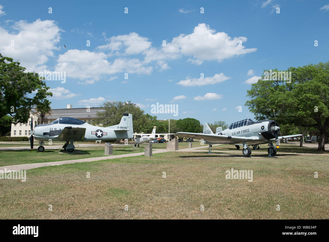 Ausstellung in der Luft Heritage Park, 1985 Randolph am Feld, jetzt Randolph Air Force Base, Teil des US-Militärs Joint Base San Antonio, Texas gewidmet Stockfoto