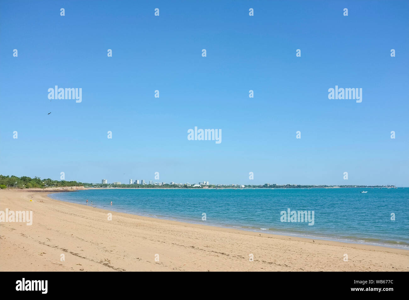 East Point Beach mit Darwin City im Hintergrund. Northern Territory, Australien. Stockfoto