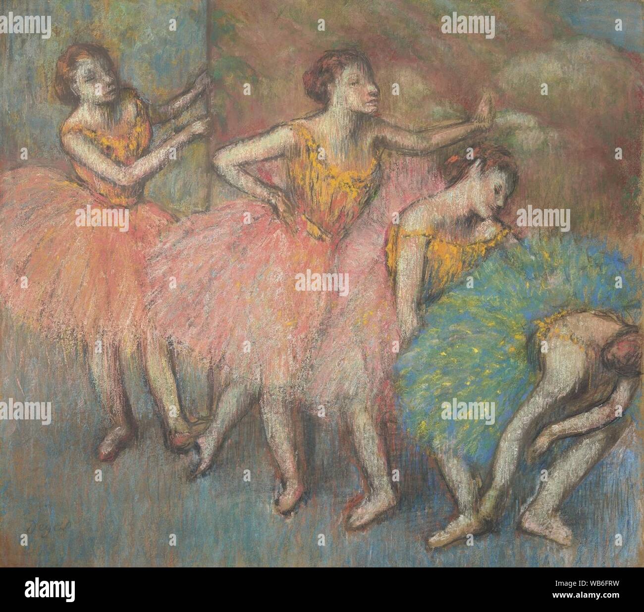 Edgar Degas quatre danseuses). Stockfoto