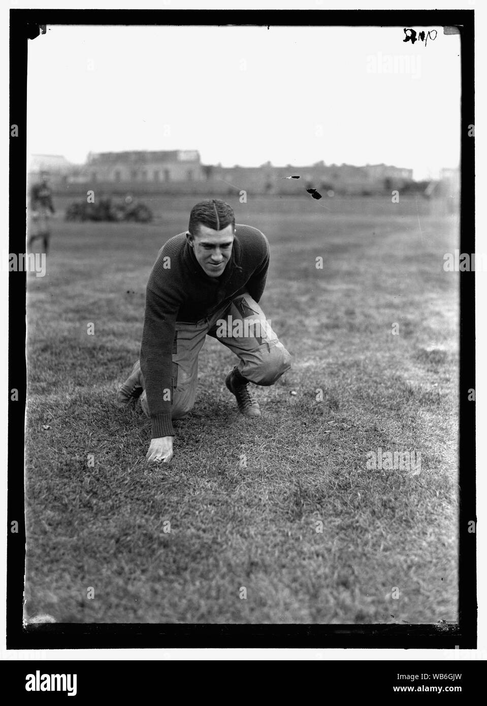 Fußball. Kapitän Edward MAHON VON HOWARD TEAM Abstract / Medium: 1 Negativ: Glas; 5 x 7 in. oder kleiner Stockfoto