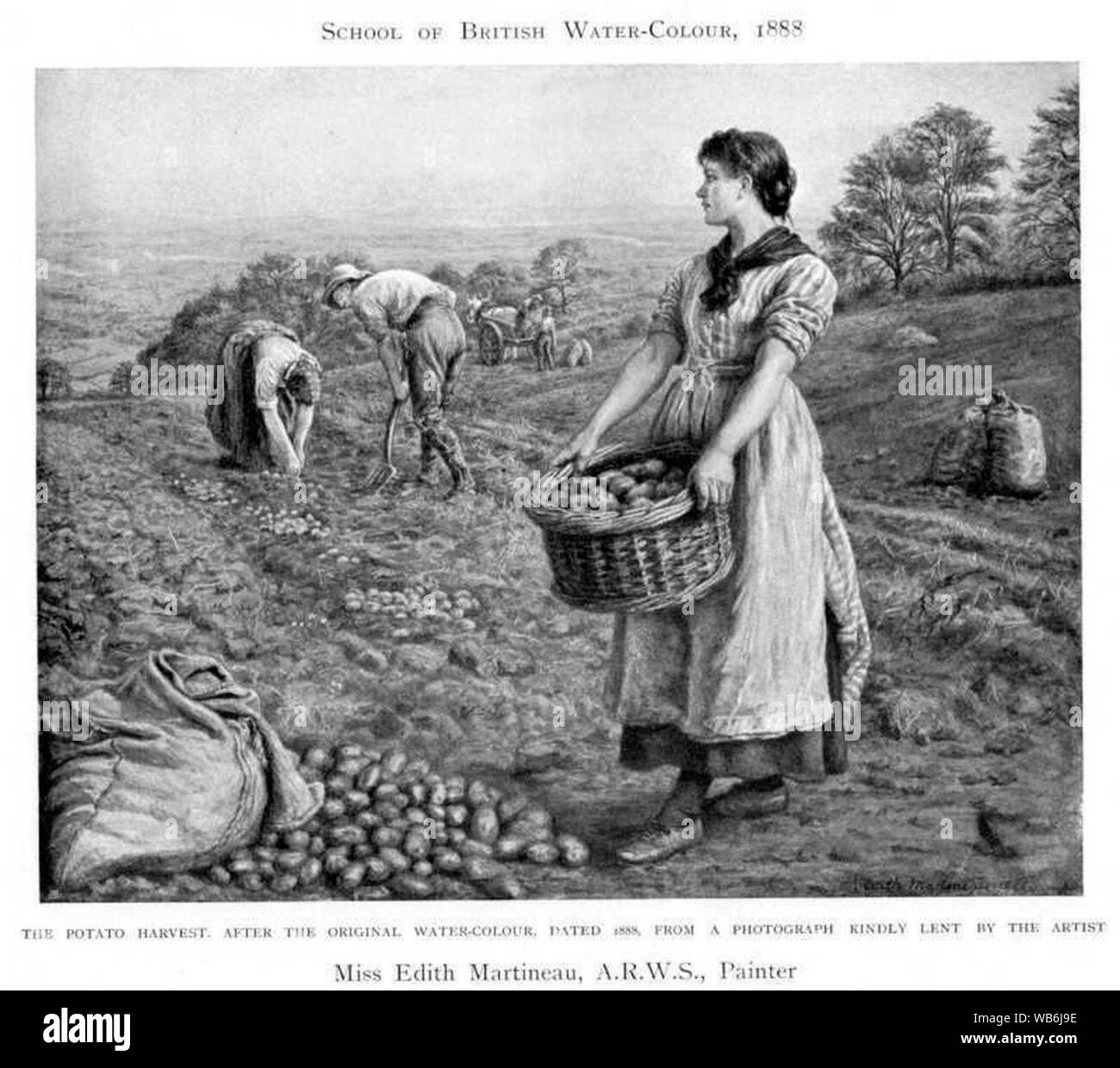 Edith Martineau - Kartoffelernte 1888. Stockfoto