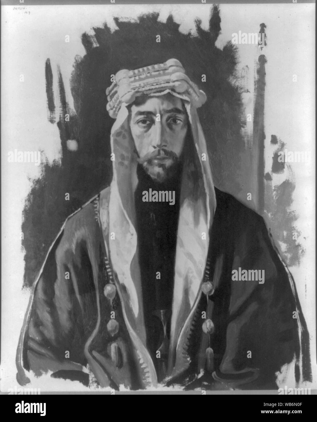 Faisal I., König von Irak, 1885-1933, Kopf und Schultern im Porträt, Vorderseite Abstract/Medium drucken: 1. Stockfoto