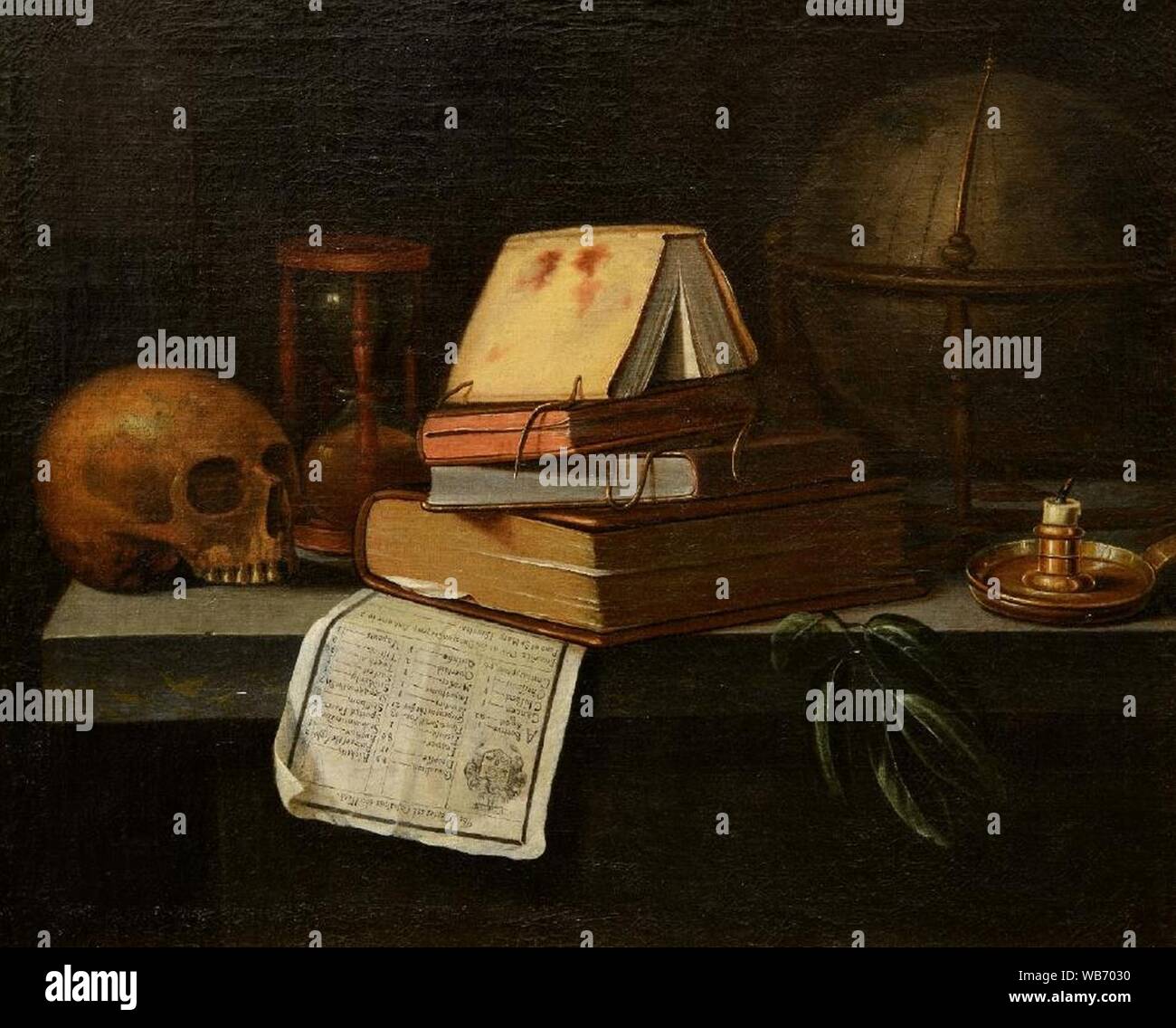 Edwaert Collier - Vanitas Still Life Stockfoto