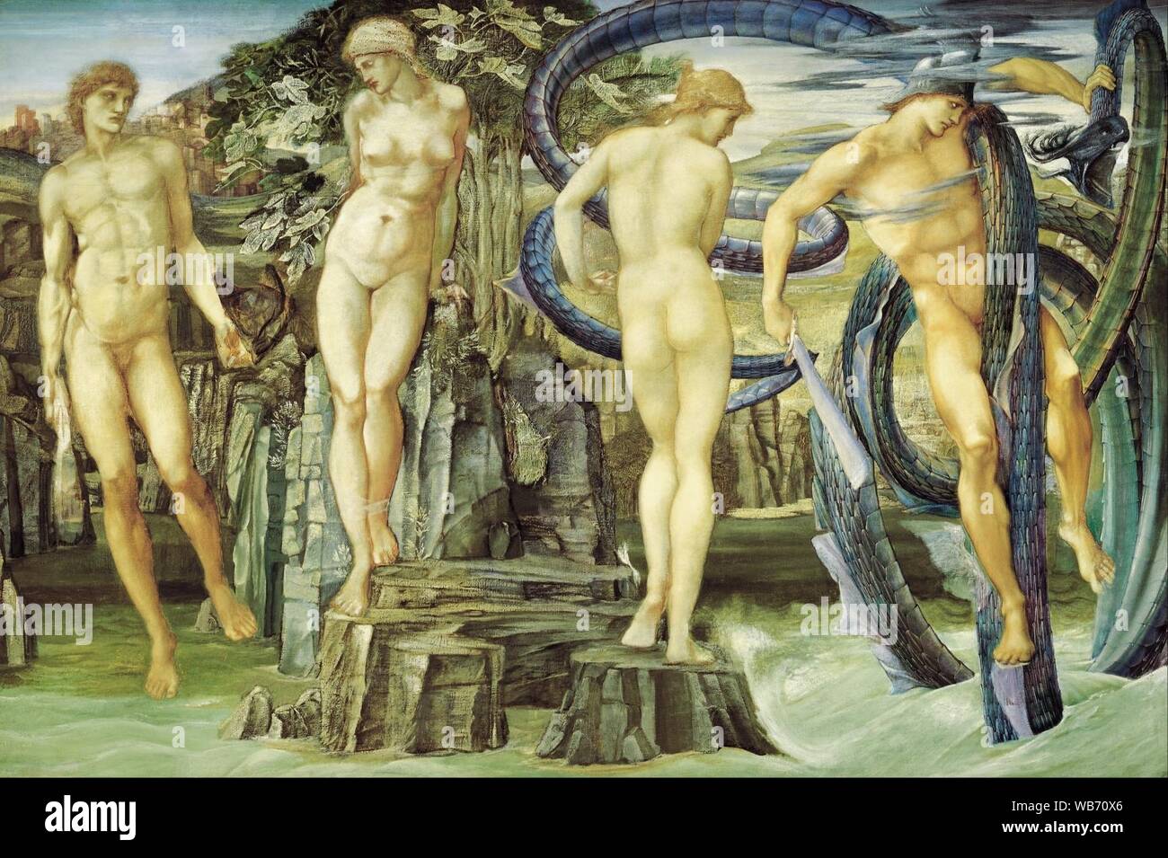 Edward BURNE-Jones-Perseus und Andromeda Stockfoto
