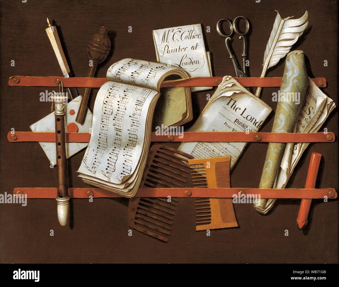 Edward Collier - Brief rack Stockfoto