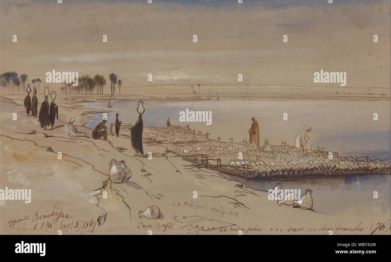 Edward Lear - Gegenüber von Beni Hassan Stockfoto