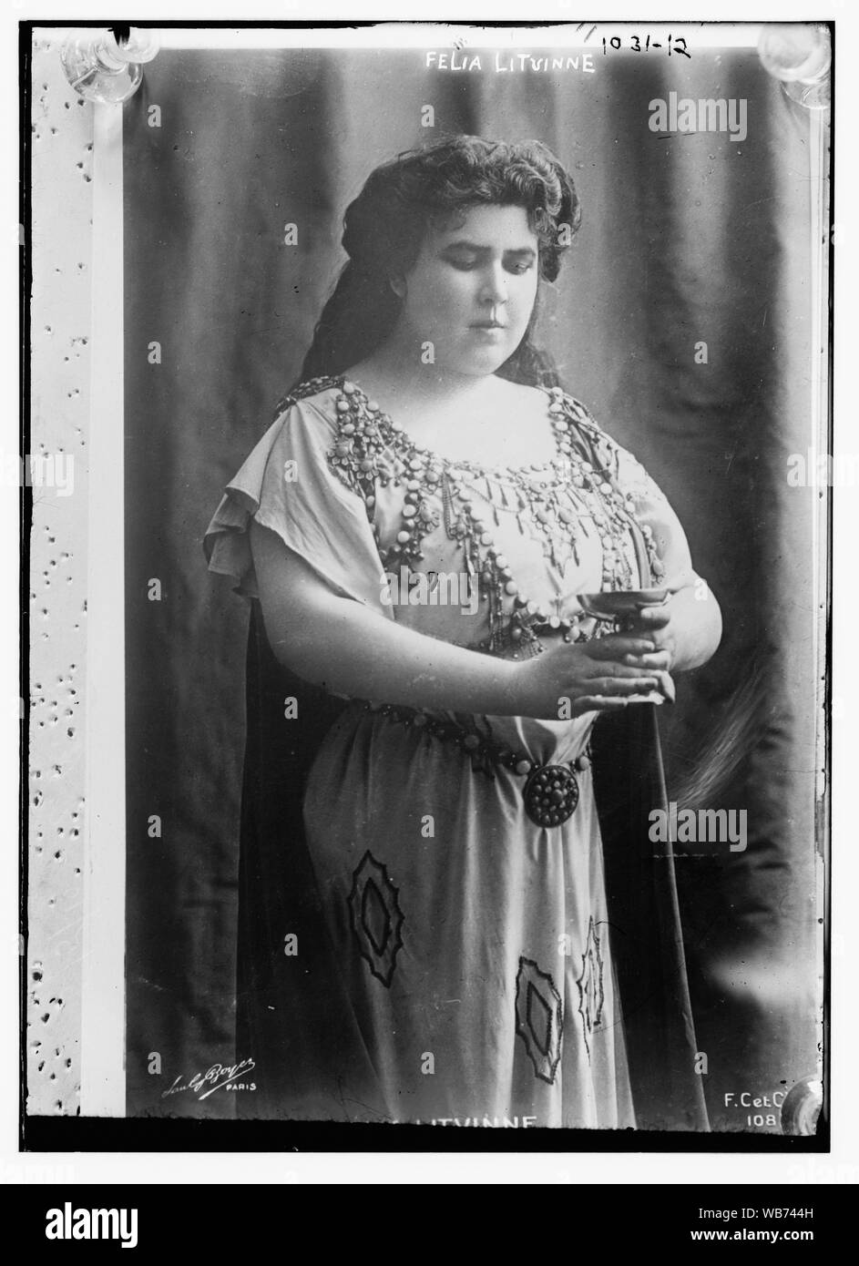Felia Litvinne, Boyer, Paris/Boyer Abstract / Medium: 1 Negativ: Glas; 5 x 7 in. oder kleiner. Stockfoto