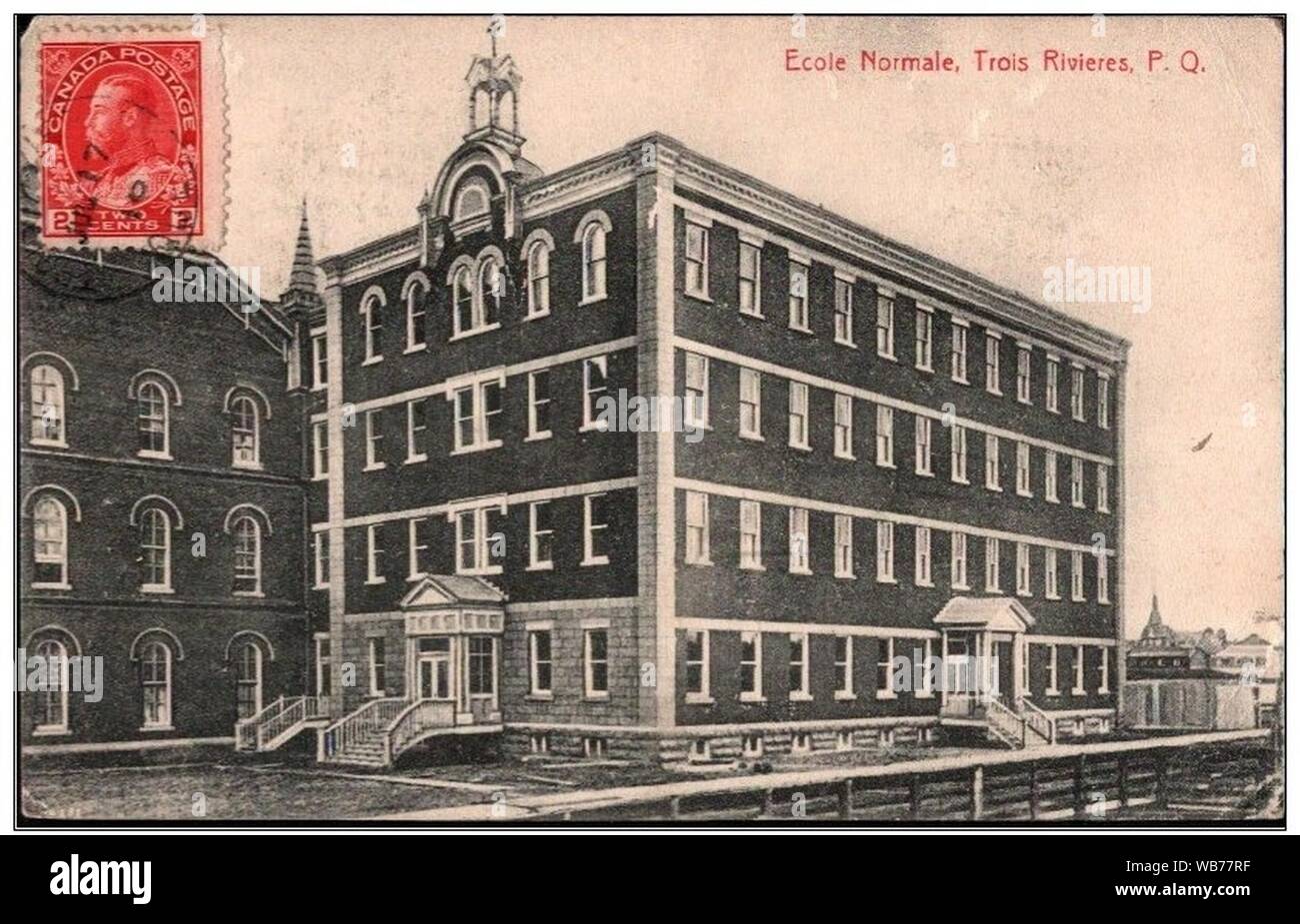 Datei Ecole Normale, Postkarte, Trois Rivières, P.Q. Stockfoto