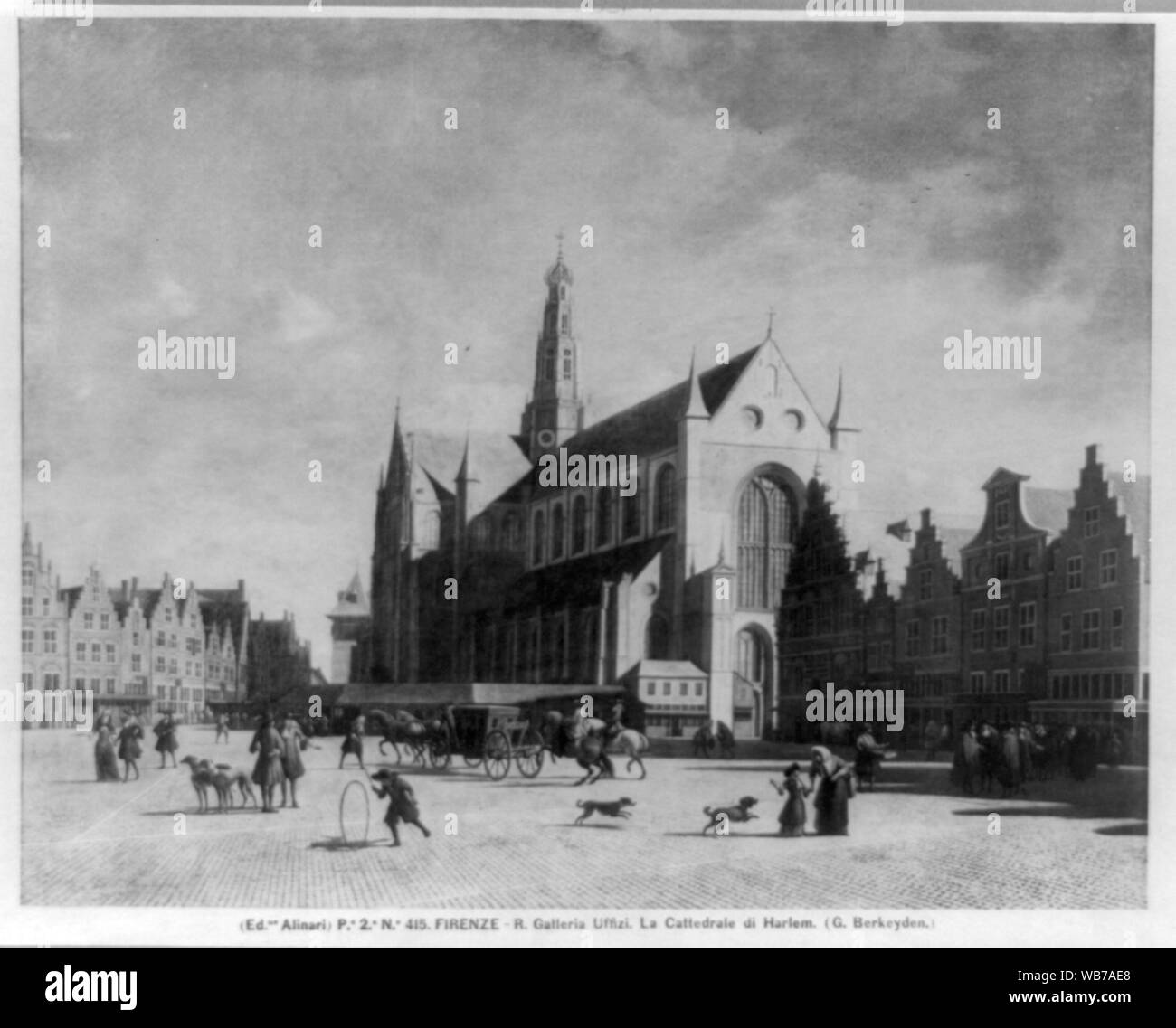 Firenze, R. Galleria Uffizi, La Kathedrale Harlem (G. Berkeyden) Zusammenfassung/Medium: 1 Fotoabzug. Stockfoto