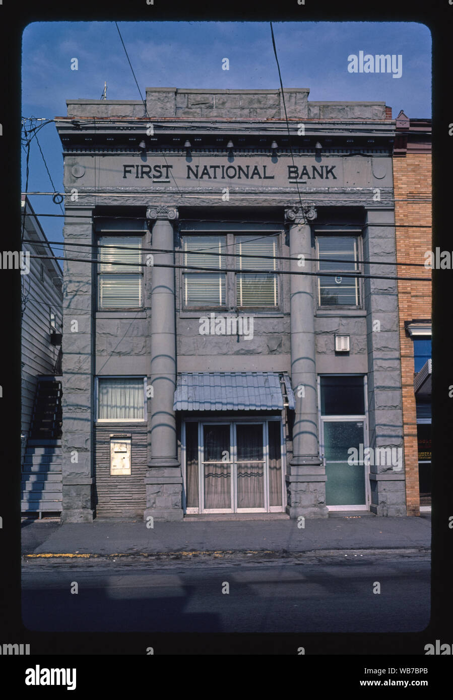 First National Bank, Route 11, Avoca, Pennsylvania Stockfoto