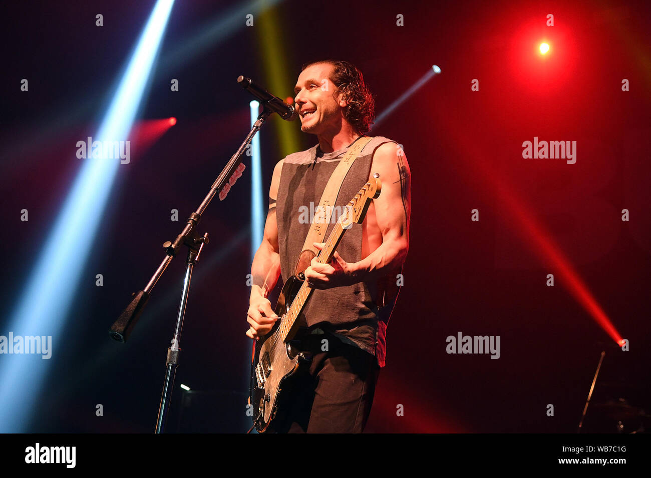 Rio De Janeiro 15 Februar 2019 Sanger Und Gitarrist Gavin Rossdale Von Der Englischen Rockband Bush Wahrend Einer Show Bei Km De Vantagens Halle In Th Stockfotografie Alamy