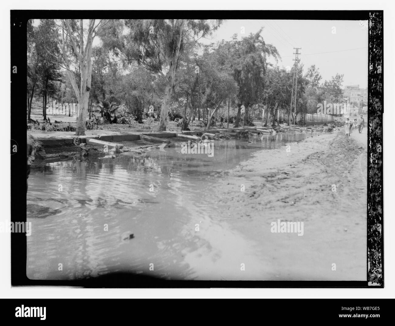 Flut - kriegsschäden Abstract / Medium: G. Eric und Edith Matson Fotosammlung Stockfoto