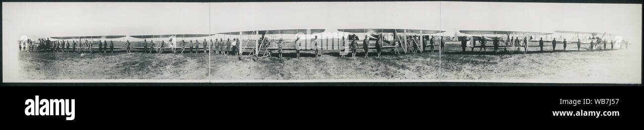 Fliegende Maschinen Aero Squadron, Mobilisierung Camp, Texas City, 1913 Stockfoto