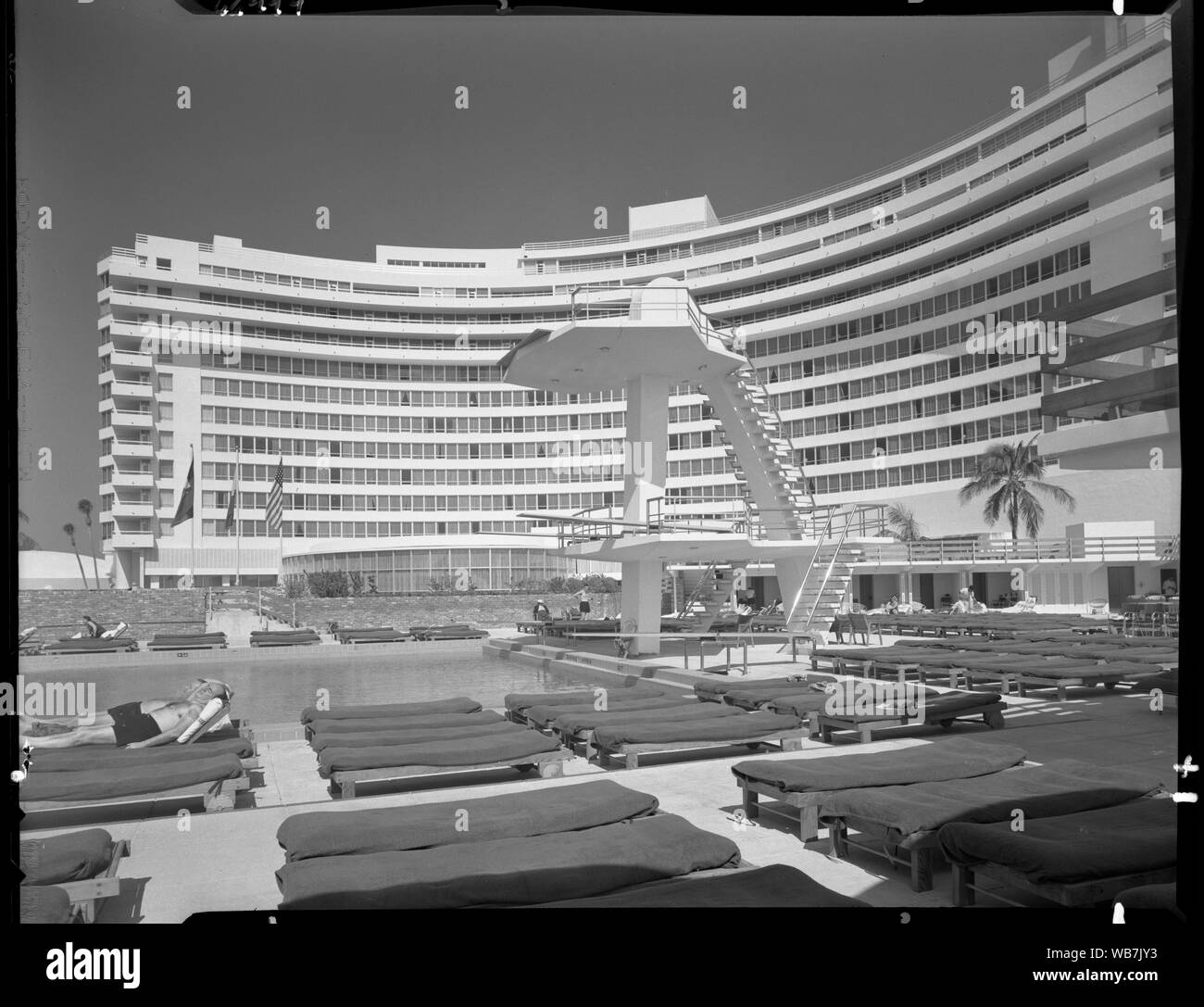 Fontainebleau Hotel, Miami Beach, Florida. Abstract / Medium: Gottscho-Schleisner Sammlung Stockfoto