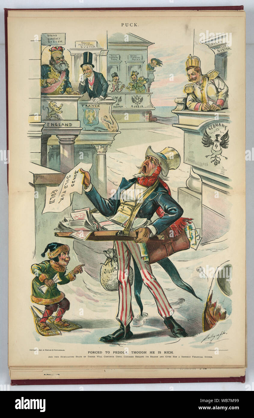 Gezwungen zu feilbieten, obwohl er reich ist/Dalrymple. Abstract / Medium: 1 Print: chromolithograph. Stockfoto