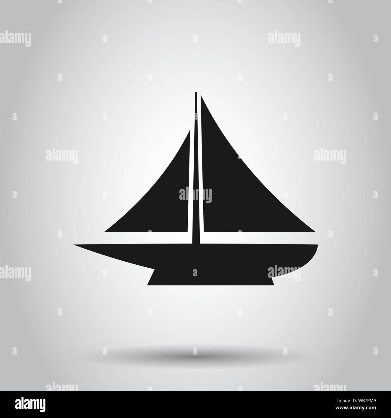 Schiff Kreuzfahrt zeichen Symbol im flachen Stil. Frachtboot Vector Illustration auf isolierte Hintergrund. Schiff Geschäftskonzept. Stock Vektor