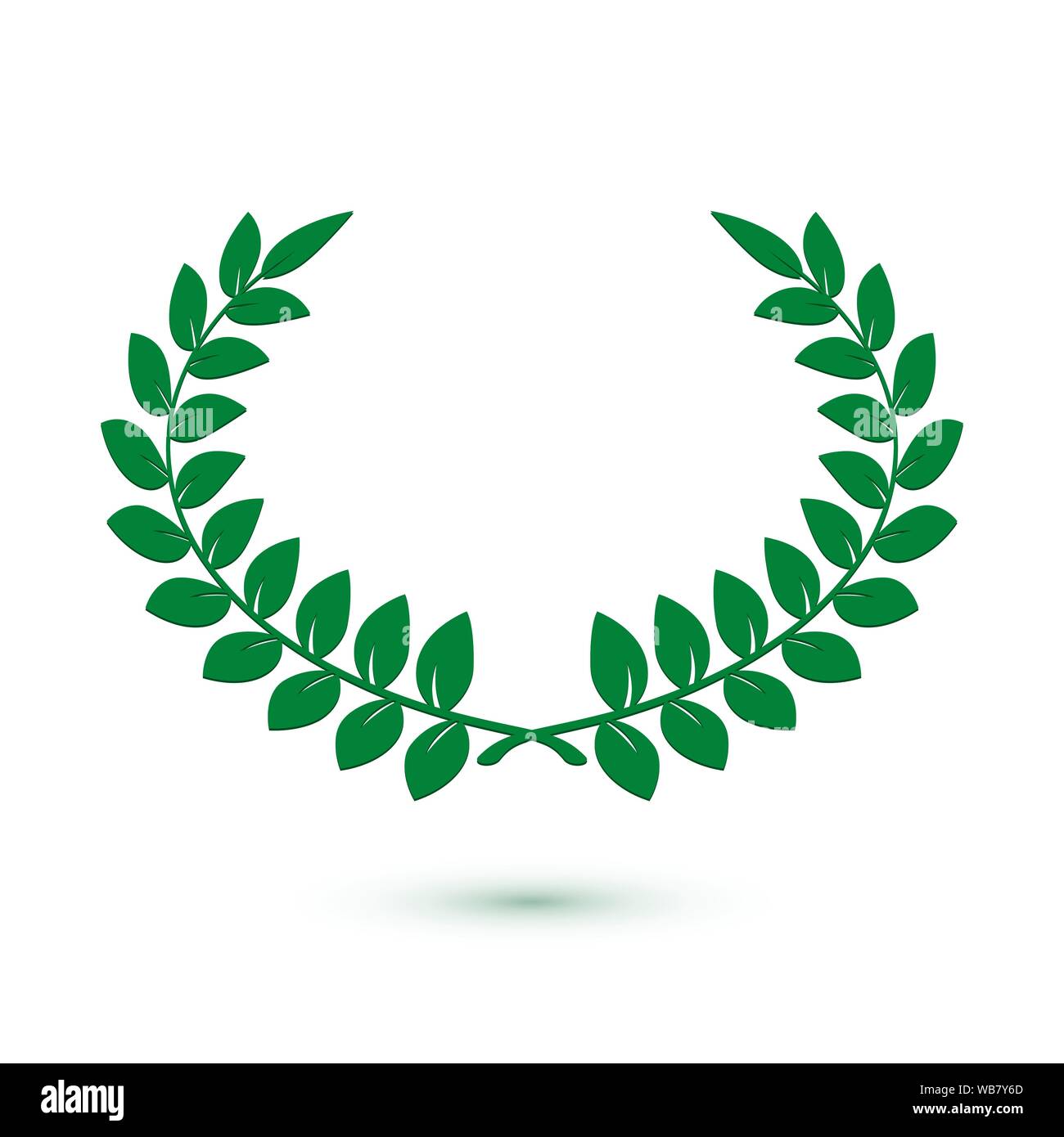 Grünen Lorbeerkranz Symbol für Web Design. Award anmelden. Vector Illustration auf weißem Hintergrund Stock Vektor