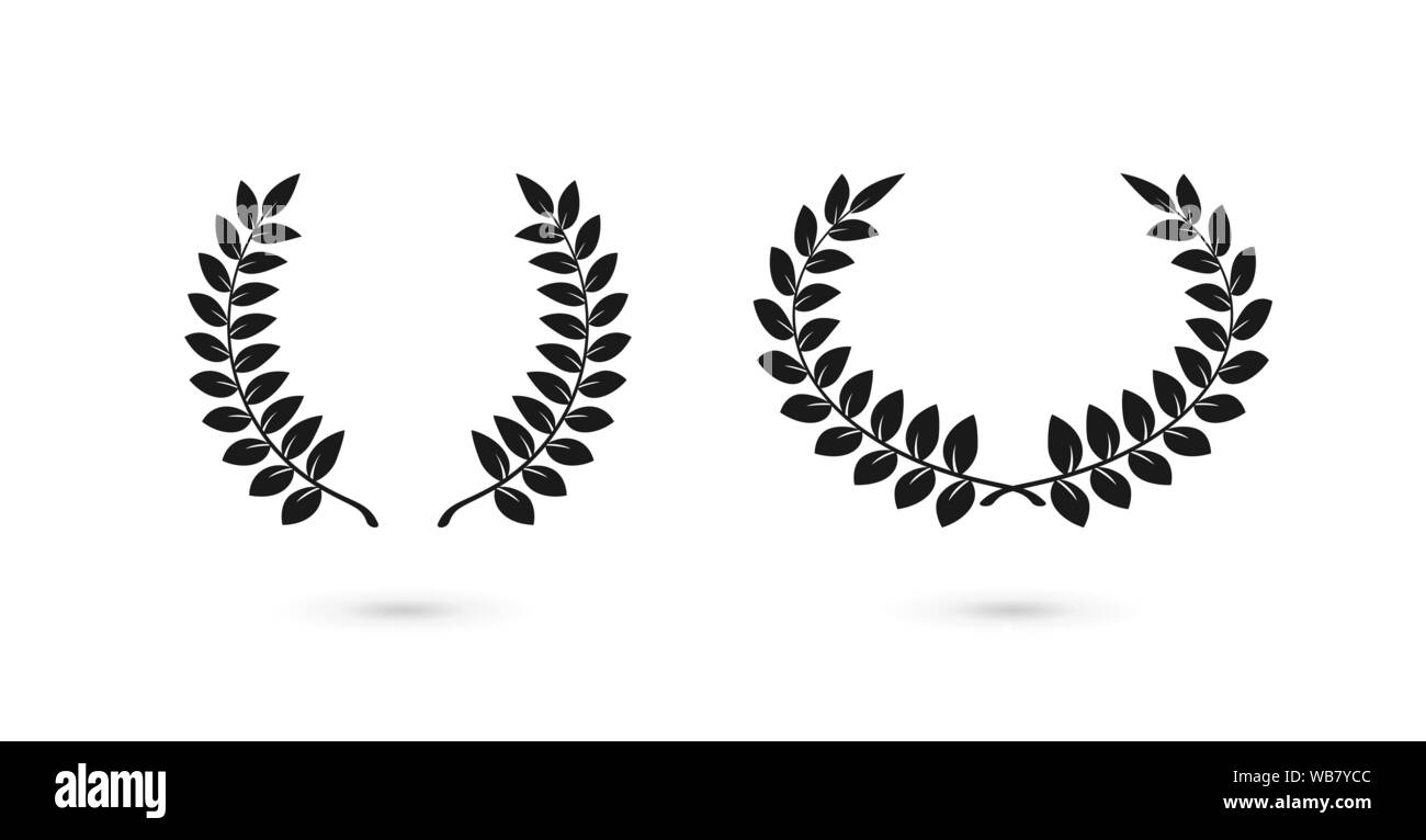 Laurel Kränze Symbole für Web Design. Award anmelden. Vector Illustration Stock Vektor