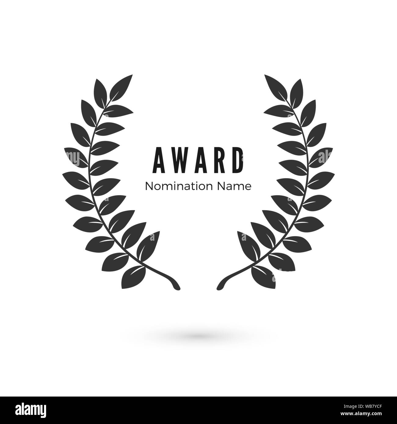 Lorbeerkranz Symbol für Web Design. Award anmelden. Vector Illustration auf weißem Hintergrund Stock Vektor