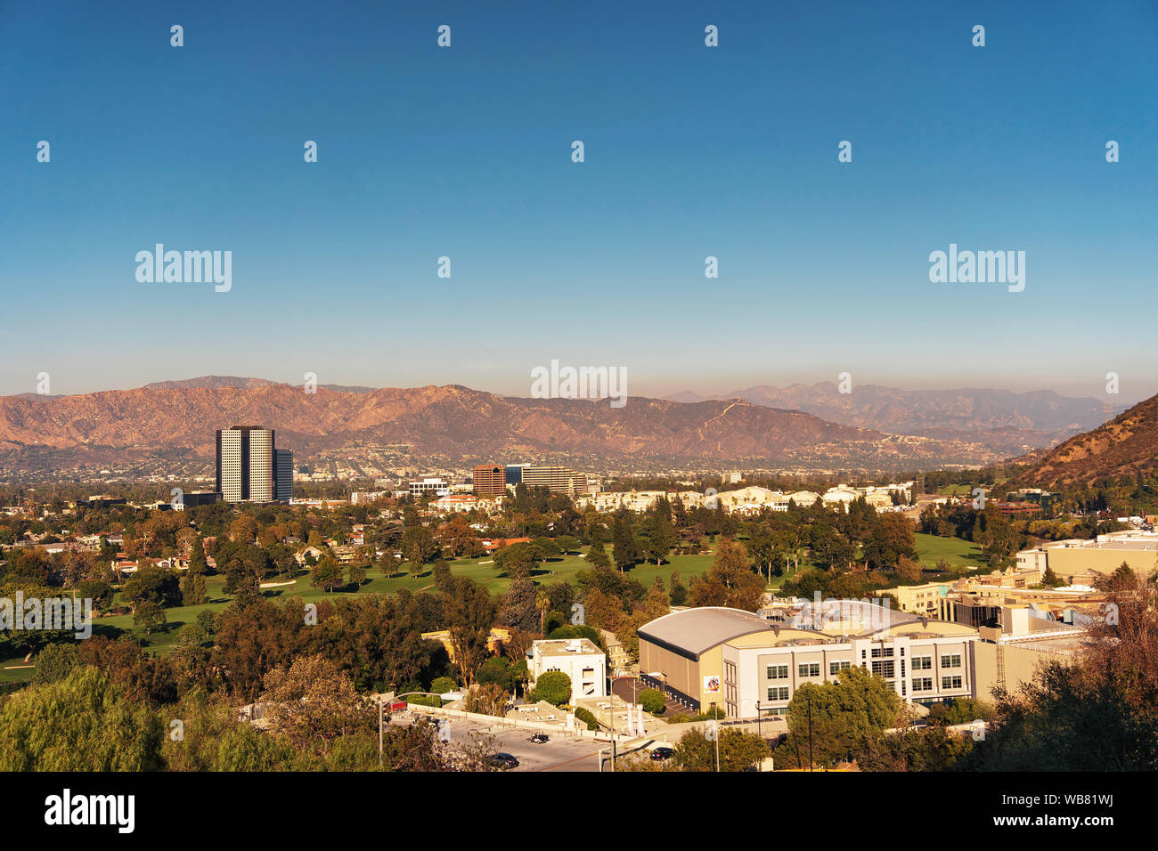 San Fernando Valley und Verdugo Berge in Los Angeles Stockfoto