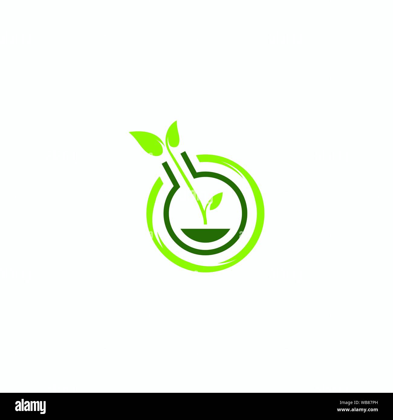 Runde Anlage Logo Design Template Stock Vektor