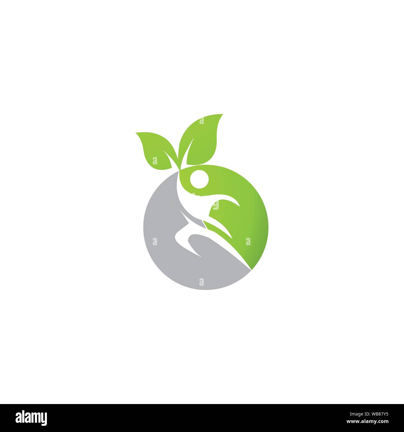 Medizin Logo. Grün passt der Gesundheit Stock Vektor