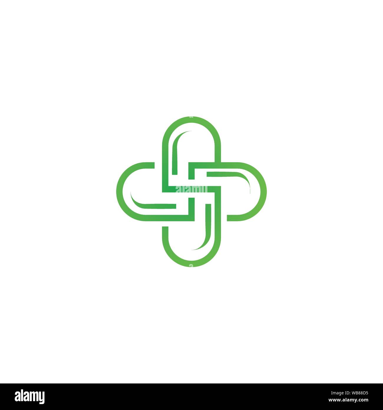 Natürliche Medizin Logo Stock Vektor