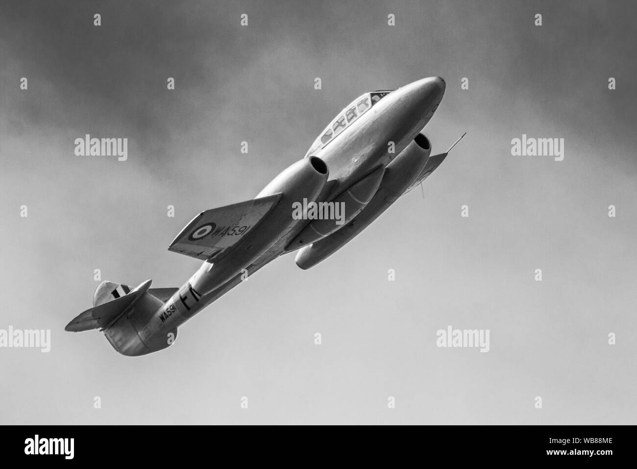 Gloster Meteor im Flug Stockfoto