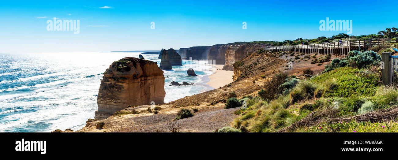 Zwölf Apostel Marine National Park, Victoria, Australien. Kopieren Sie Platz für Text Stockfoto