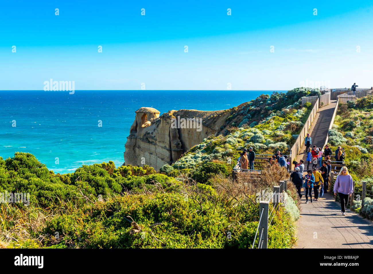 VICTORIA, AUSTRALIEN - 30. Oktober 2018: Die Zwölf Apostel Marine National Park. Kopieren Sie Platz für Text Stockfoto