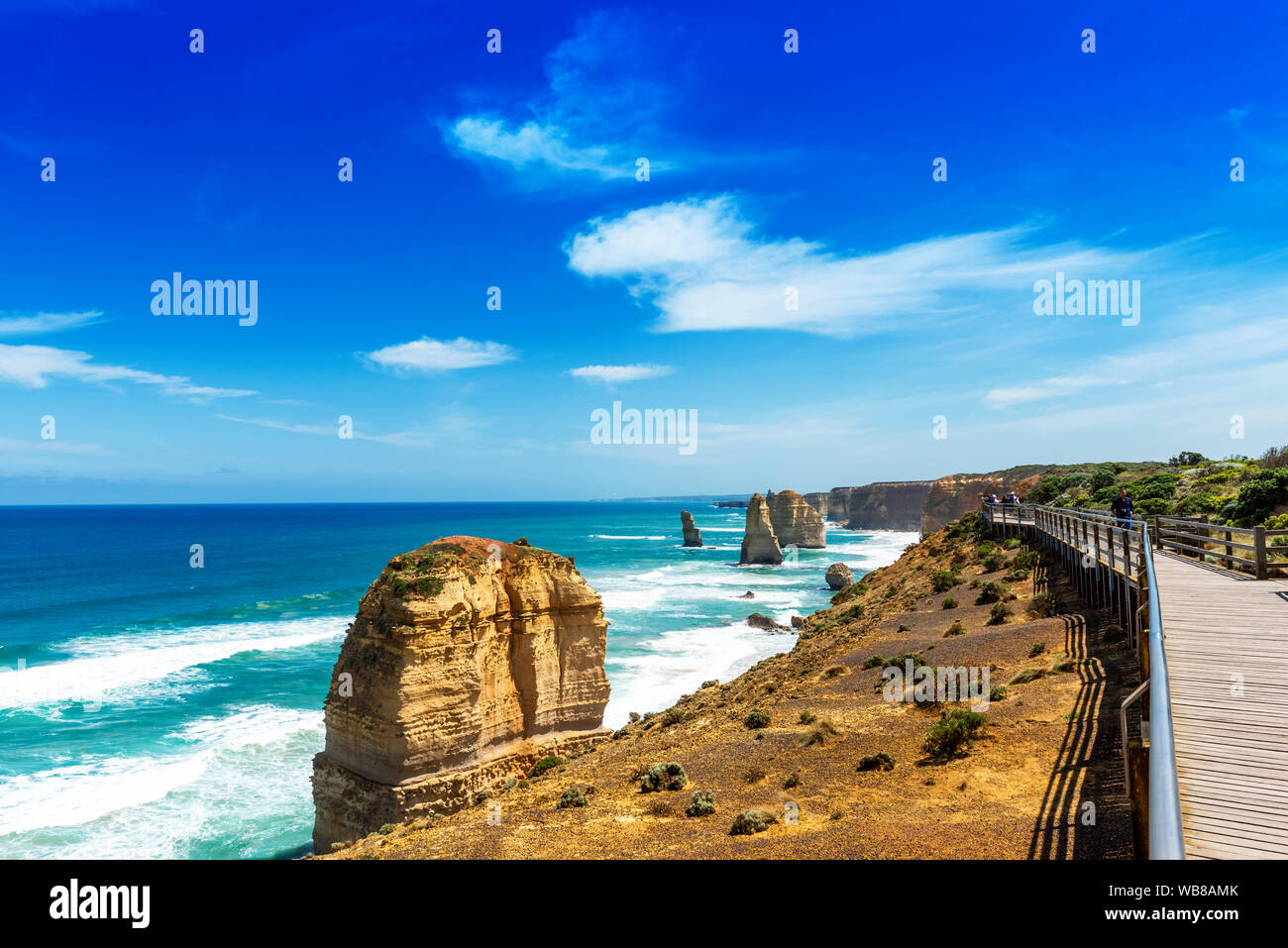 VICTORIA, AUSTRALIEN - 30. Oktober 2018: Die Zwölf Apostel Marine National Park. Kopieren Sie Platz für Text Stockfoto