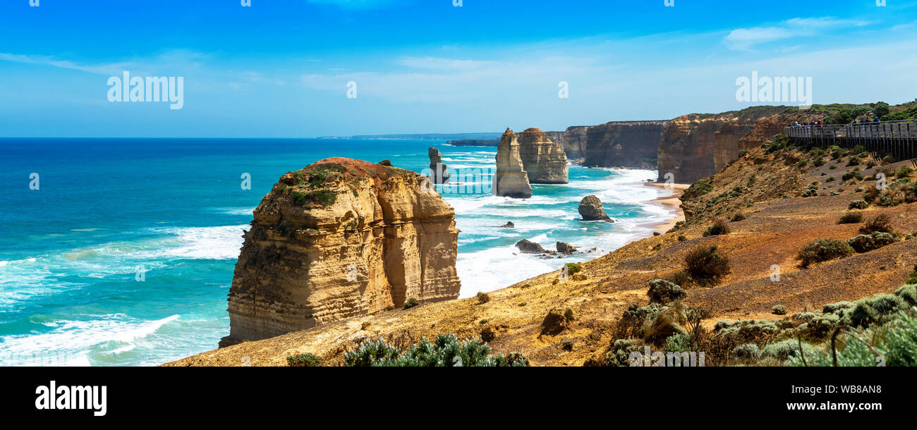 Zwölf Apostel Marine National Park, Victoria, Australien. Kopieren Sie Platz für Text Stockfoto