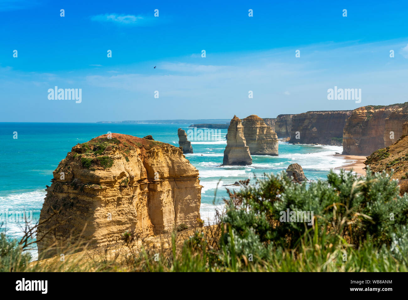 Zwölf Apostel Marine National Park, Victoria, Australien. Kopieren Sie Platz für Text Stockfoto