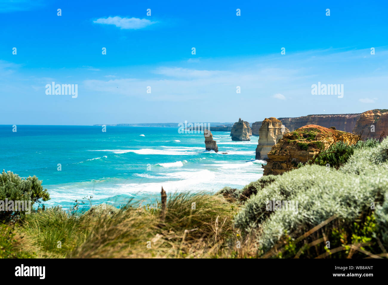 Zwölf Apostel Marine National Park, Victoria, Australien. Kopieren Sie Platz für Text Stockfoto