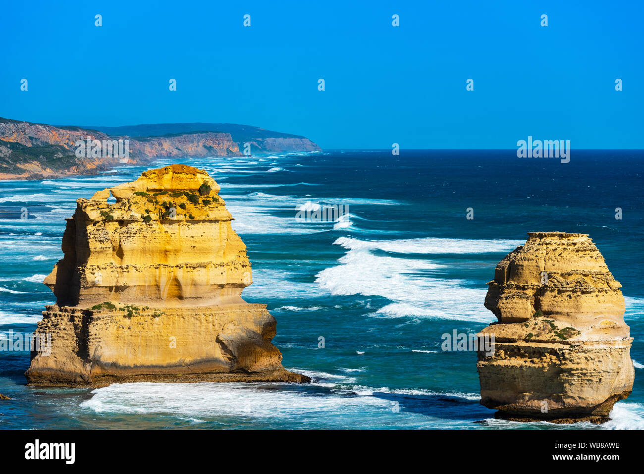 Zwölf Apostel Marine National Park, Victoria, Australien. Kopieren Sie Platz für Text Stockfoto