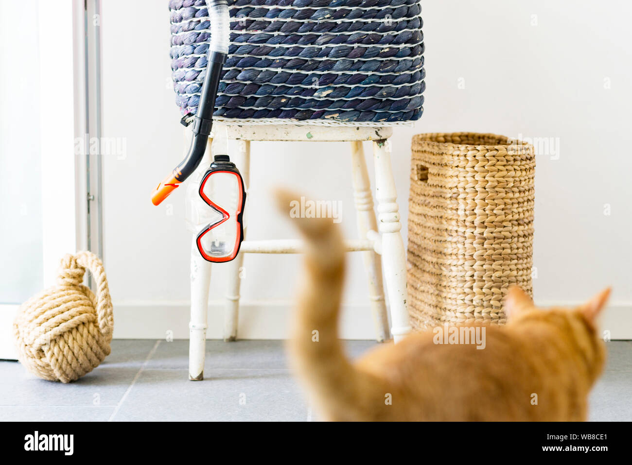 Zeit für Ihren Urlaub zu entpacken Stockfoto