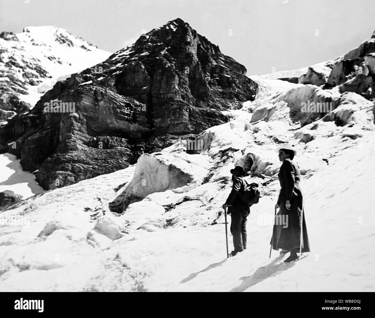 Der Eiger Gletscher, Schweiz, Viktorianischen Periode Stockfoto