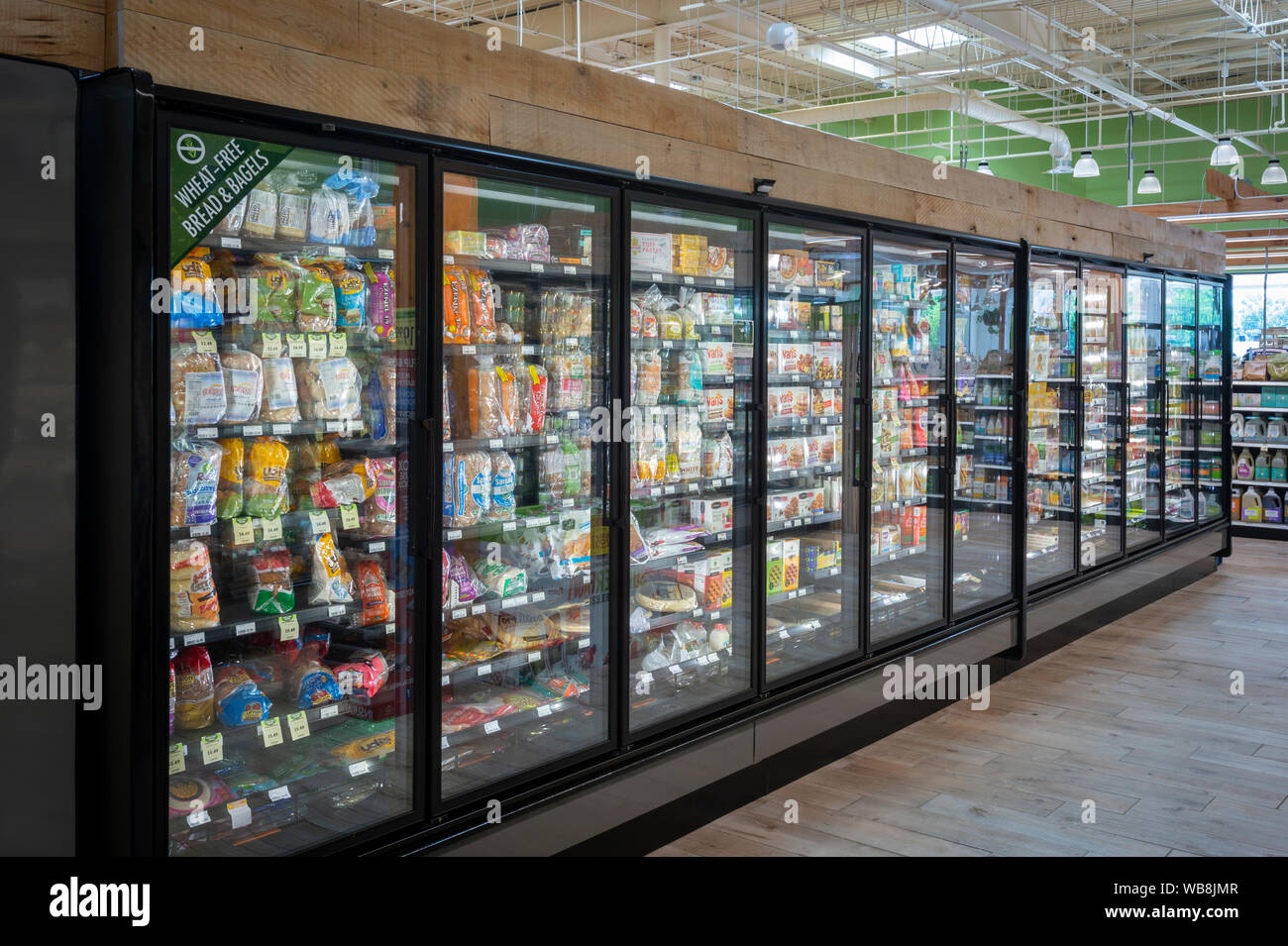 Tiefgekühlt Abschnitt von American Food Store Stockfoto